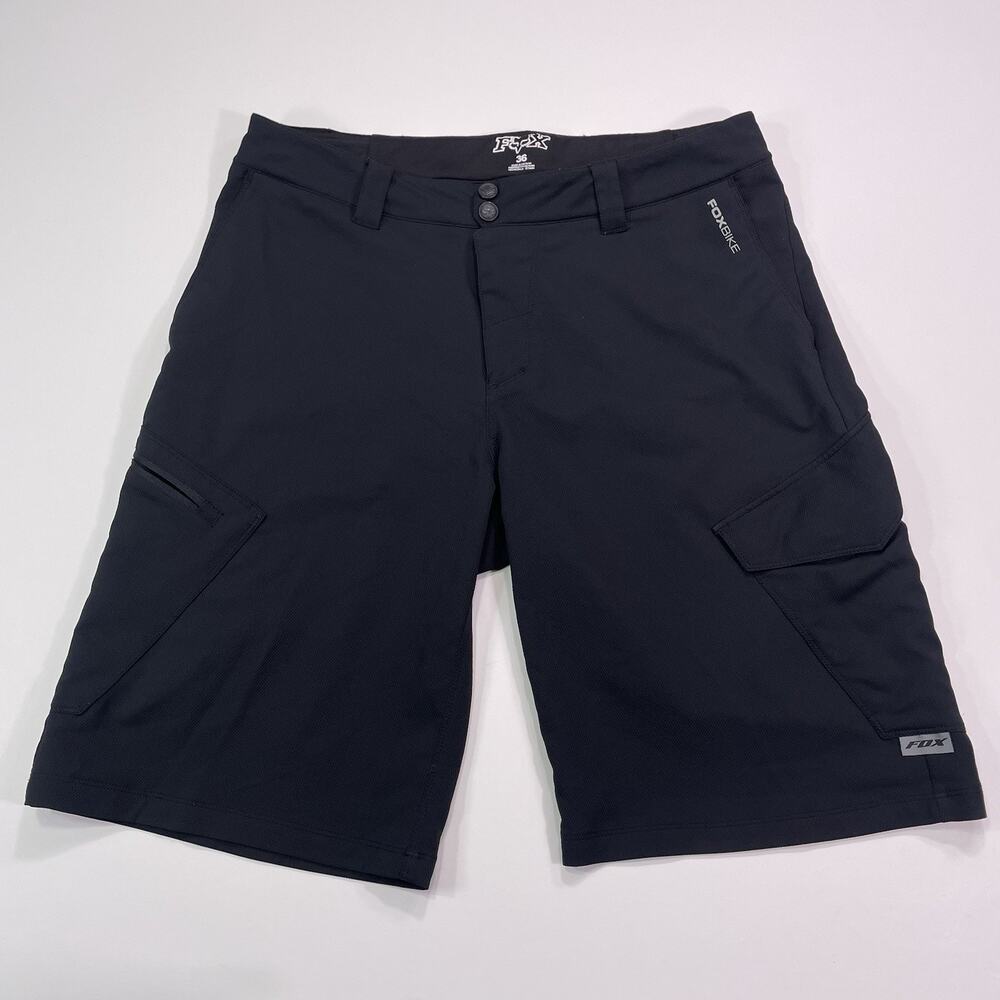 FOX Racing Ranger Cargo Shorts Mens 36 Black Performance Cycling Motocross 11”
